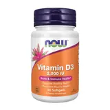 NOW Foods Vitamin D-3, 2000 IU, 30 Softgels
