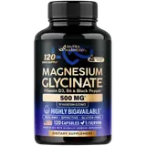 NutraHarmony Magnesium Glycinate 500 mg with B6 & D3 (120 capsules)